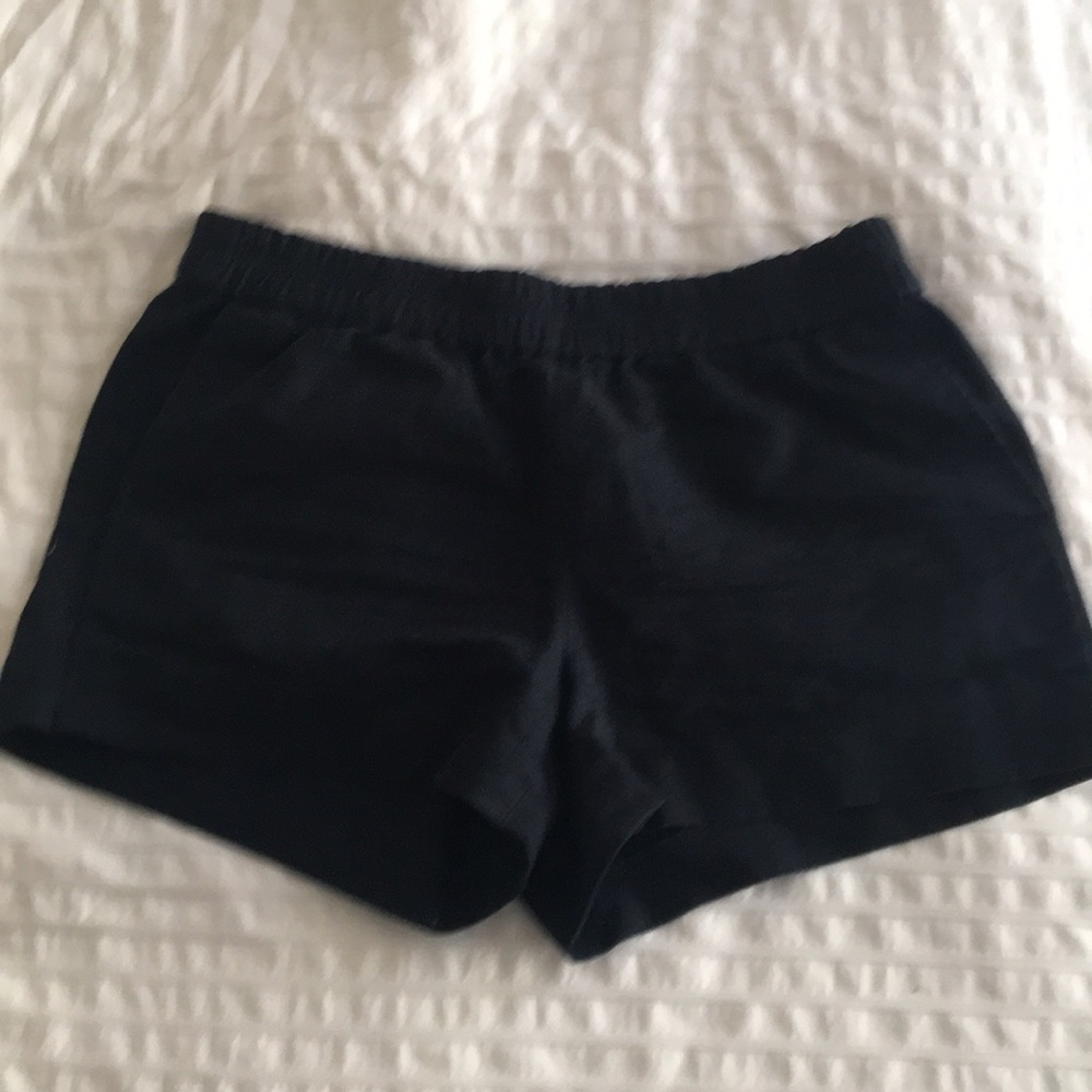 Black cotton jcrew pull on shorts with pockets